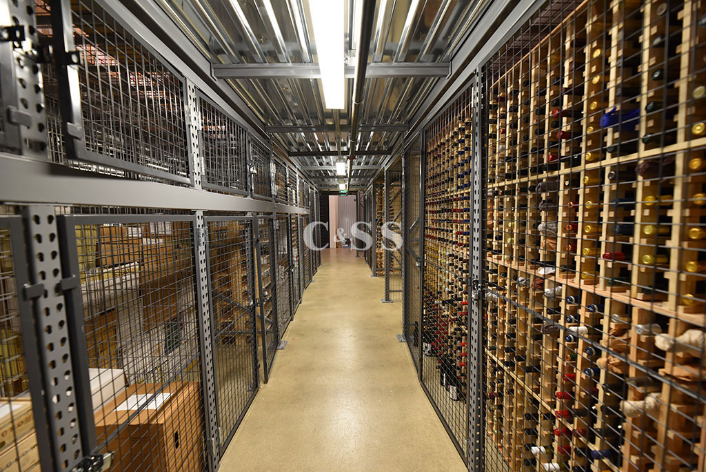 Sorrento Valley Wine Company Aisle Rack Design for Wine Storage